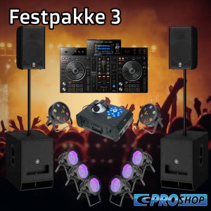 Festpakke 3 (DJ)   12″ top + 15″ sub + XDJ-R1 + LED parlampe 56 +  Flat Storm