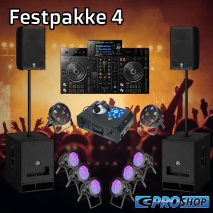 Festpakke 4 (DJ)   15″ top + 18″ sub  XDJ-R1 + LED parlampe 64 + Flat storm