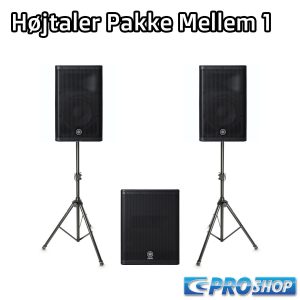 Højtaler Pakke Mellem 1 –  (2 Tophøjttalere + 1 subwoofer)